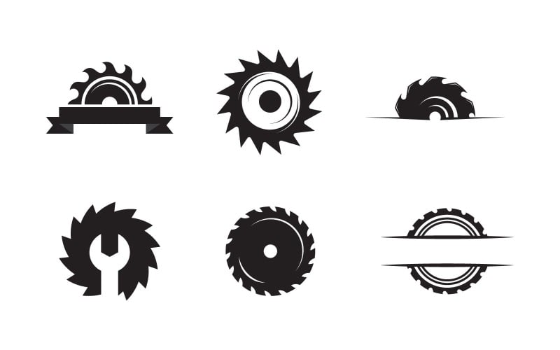 industrial wood saw vector illustration icon logo design v original