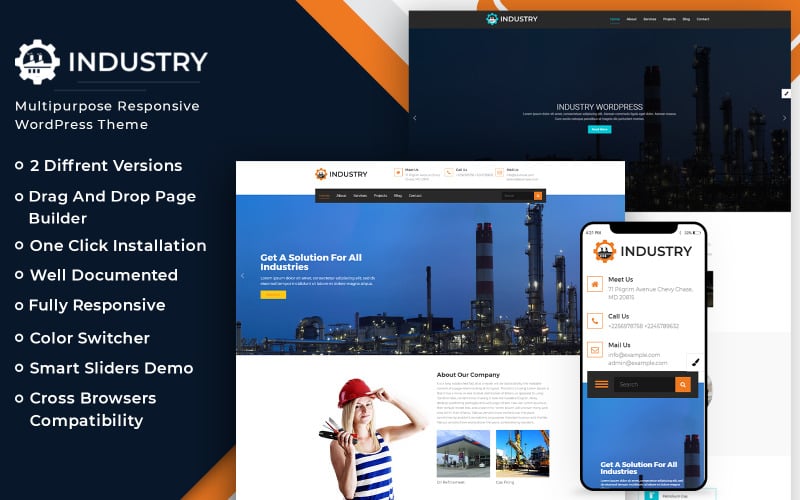 industry business wordpress theme original