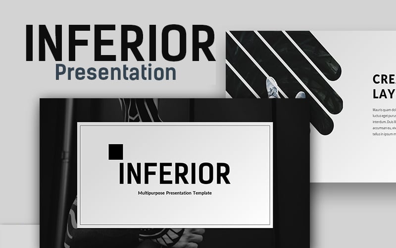 inferior creative presentation powerpoint template original