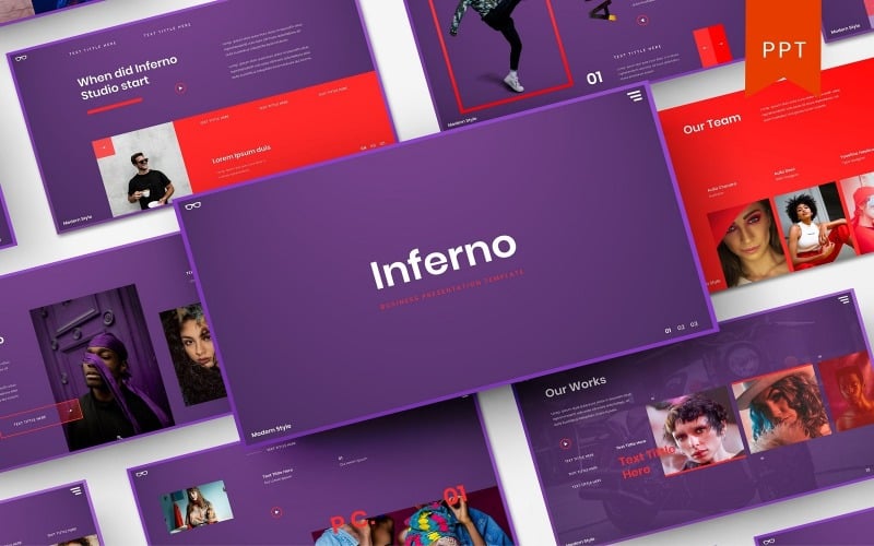 inferno business powerpoint template original