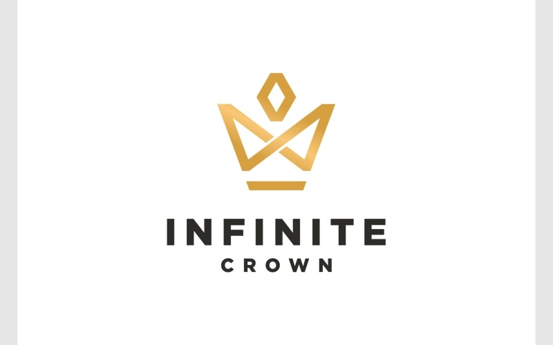 infinity crown gold luxury logo original