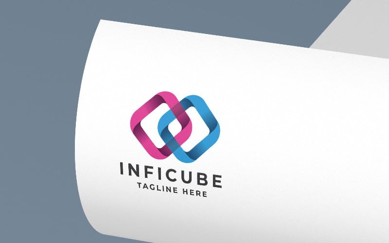 infinity cube pro logo template original