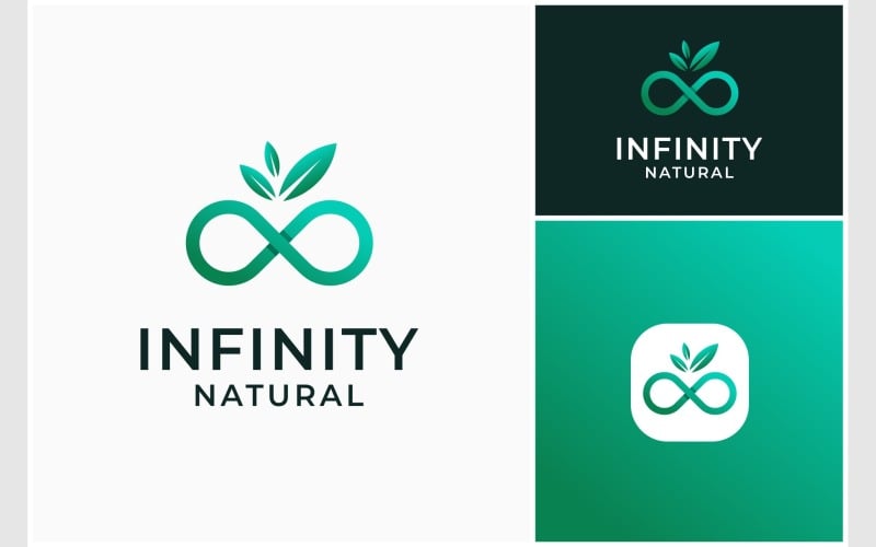infinity eco leaf natural green logo original