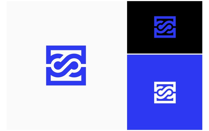 infinity geometric square frame logo original