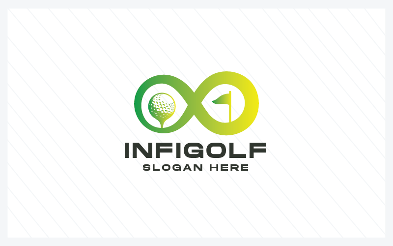 infinity golf logo template original
