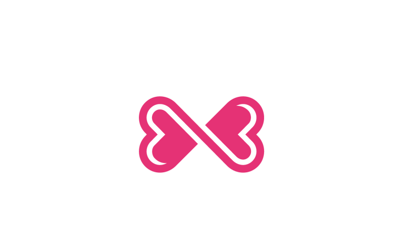 infinity hearts logo template original