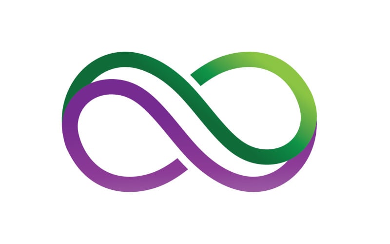 infinity loop line logo and symbol vector v original