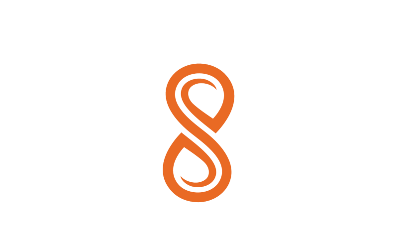 infinity number eight logo design template original