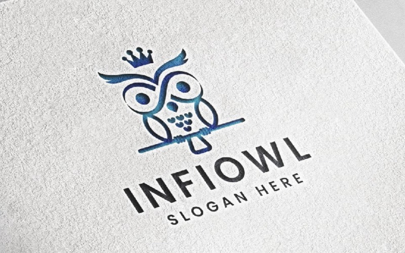 infinity owl media logo template original