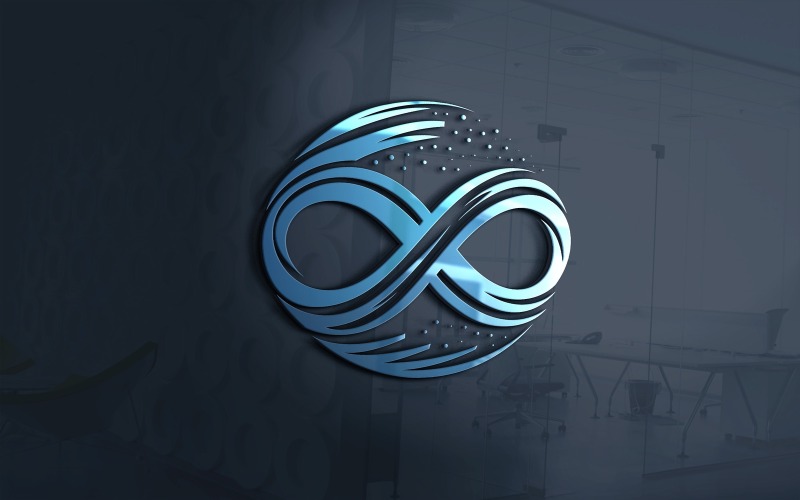infinity shape abstract logo template vector original