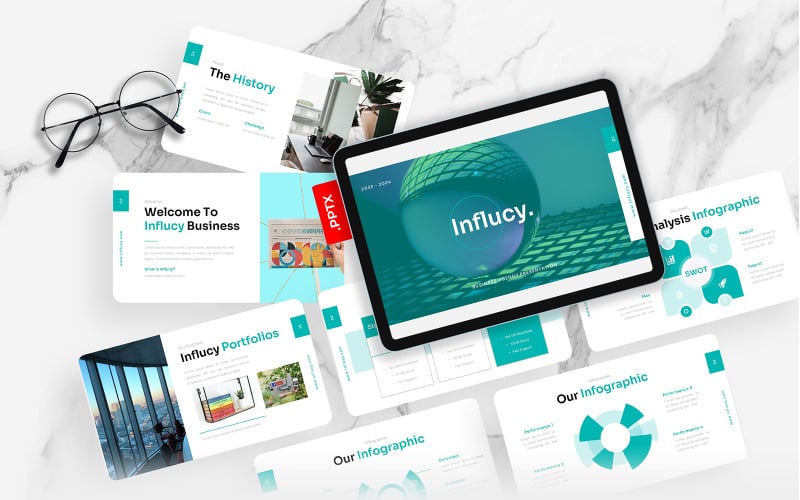 influcy business agency powerpoint template original