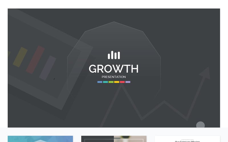 info graphic company growth powerpoint template original