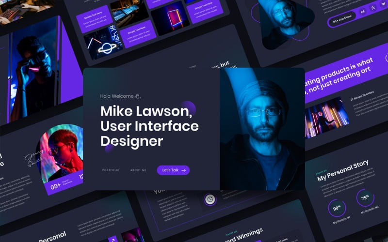 infolio personal portfolio powerpoint template original