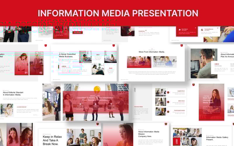information media powerpoint presentation template original