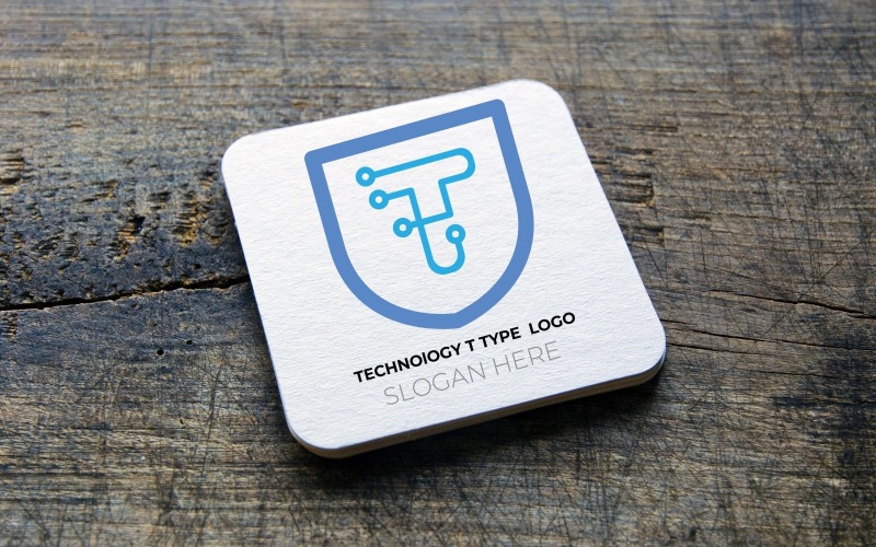 information technology t letter mark logo original