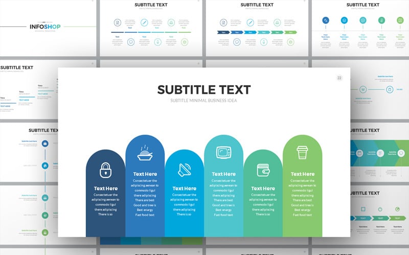 infoshop infographic presentation powerpoint template original