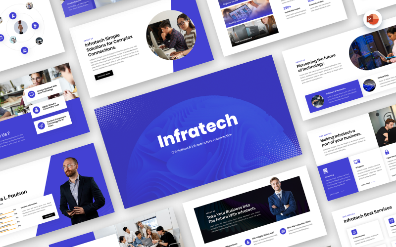infratech it solutions amp infrastructure powerpoint template original