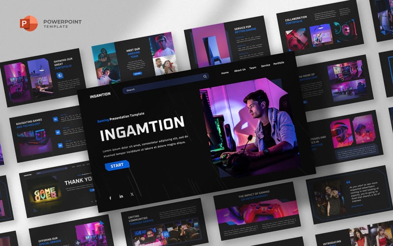 ingamtion gaming esports powerpoint template original