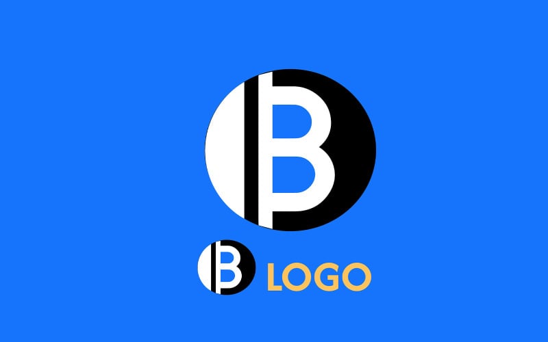 initial letter b and human logo concept vector logo template original