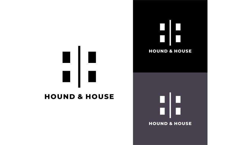 initial letter hh minimalist logo original