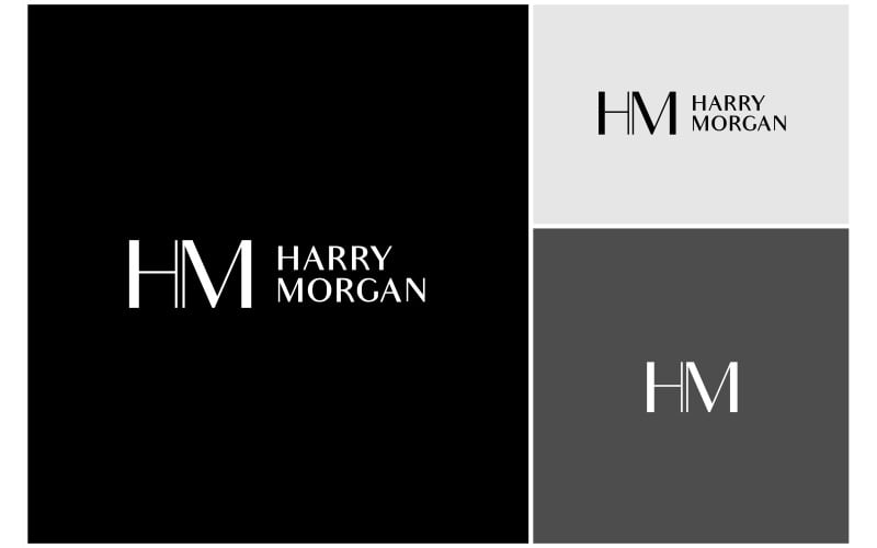 initial letter hm luxury logo original