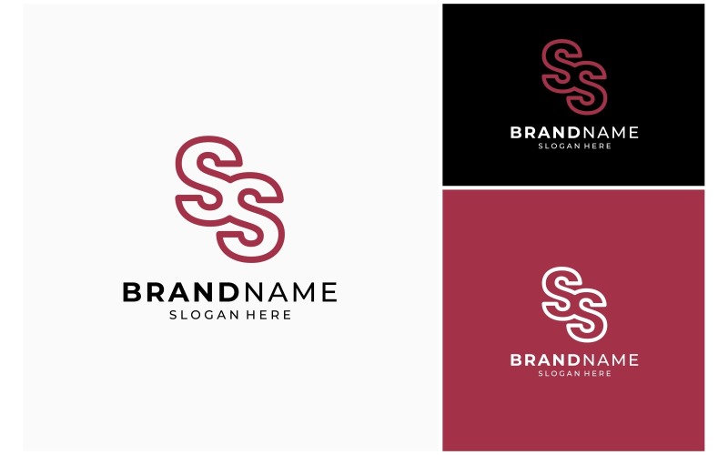 initial letter ss outline logo original