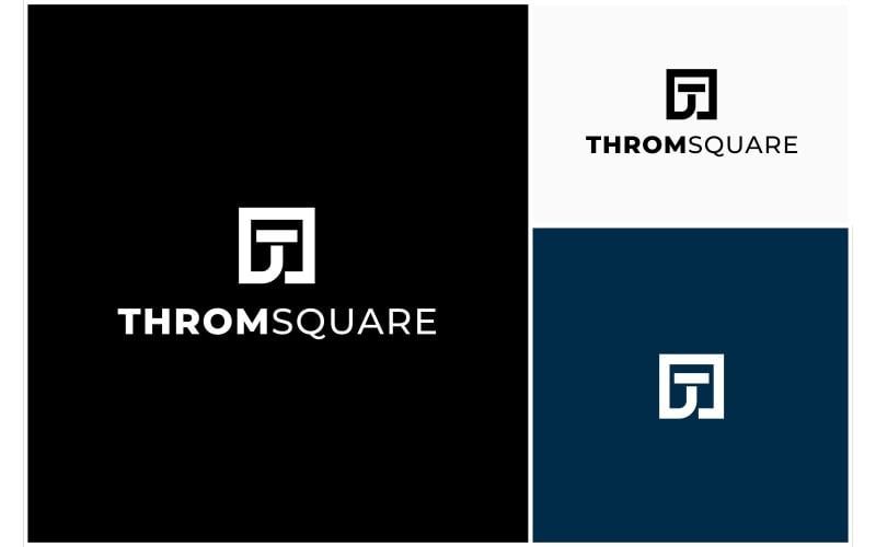 initial letter t square simple logo original
