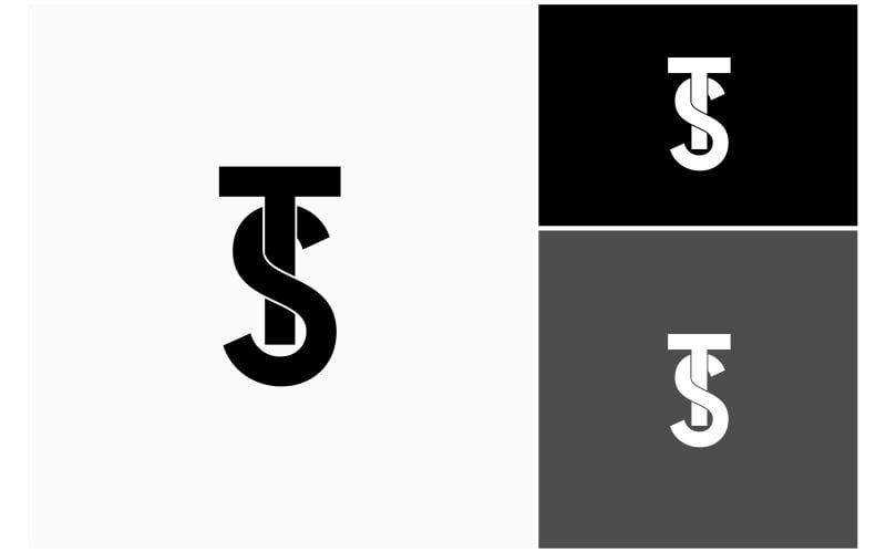 initial letter ts st monogram logo original