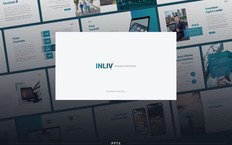 inliv insurance theme powerpoint template original