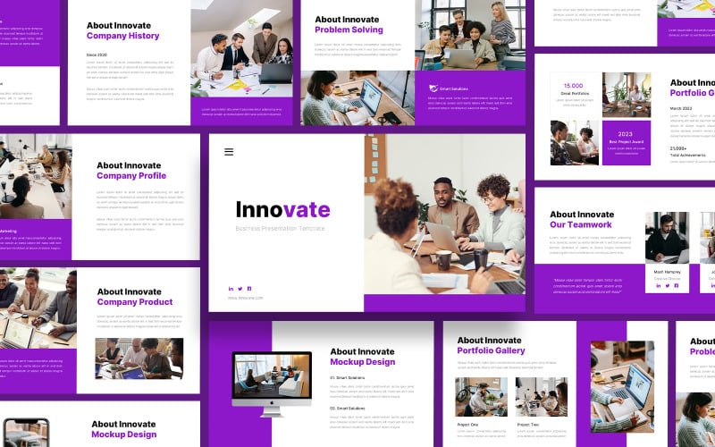 innovate company profile powerpoint template original