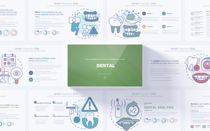 innovative dental powerpoint infographic template original