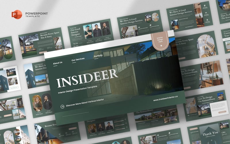 insideer interior design powerpoint template original
