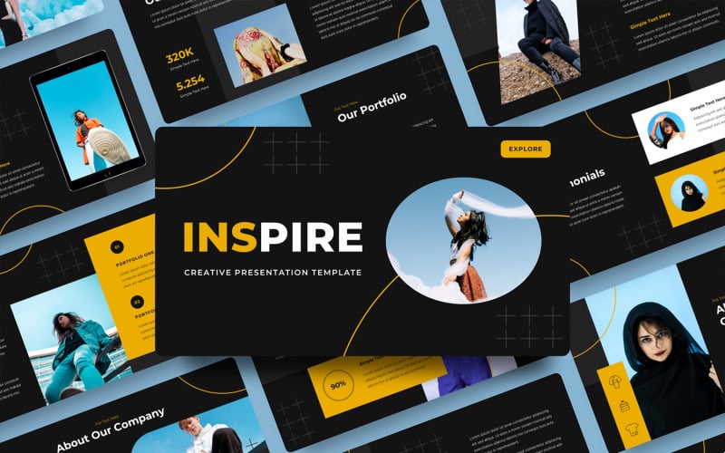 inspire creative powerpoint template original