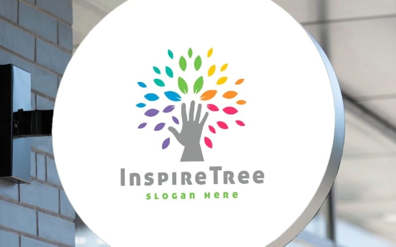 inspire tree care logo template original