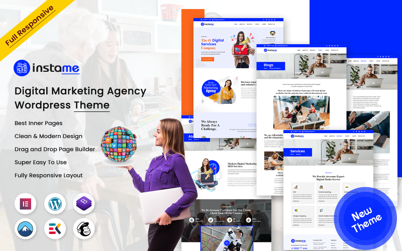 instame digital marketing agency wordpress theme original