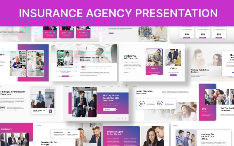 insurance agency powerpoint presentation template original