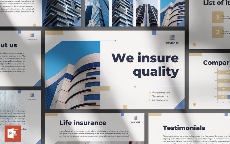 insurance agency presentation powerpoint template original