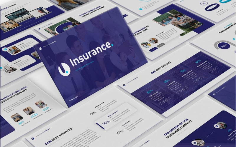 insurance business presentation powerpoint templates original