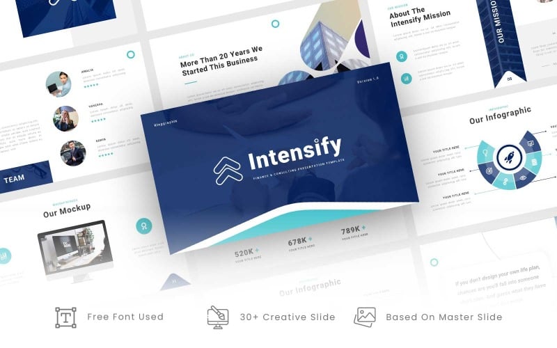 intensify finance amp consulting business powerpoint template original