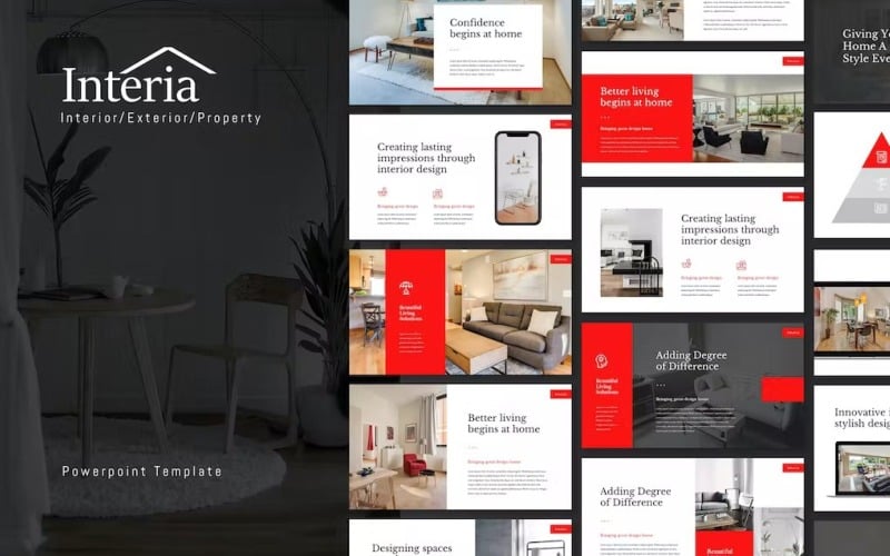 interia home amp interior powerpoint template original