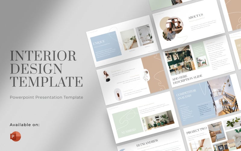 interior design powerpoint presentation template original