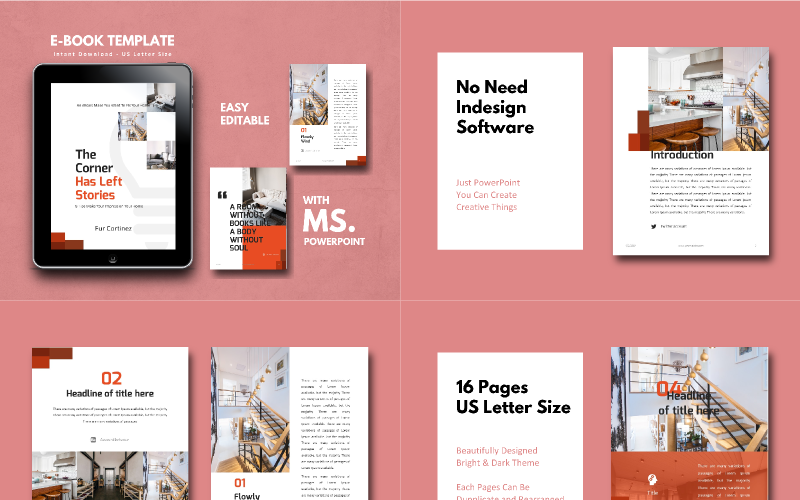 interior ebook presentation powerpoint template original