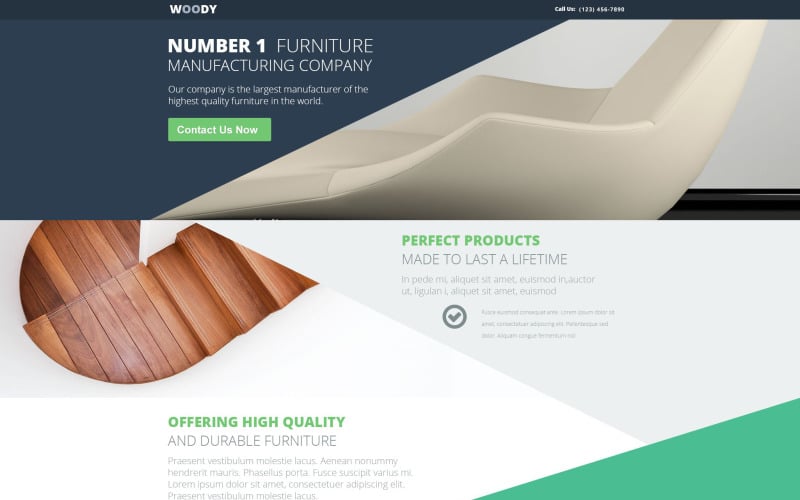 interior furniture responsive landing page template original