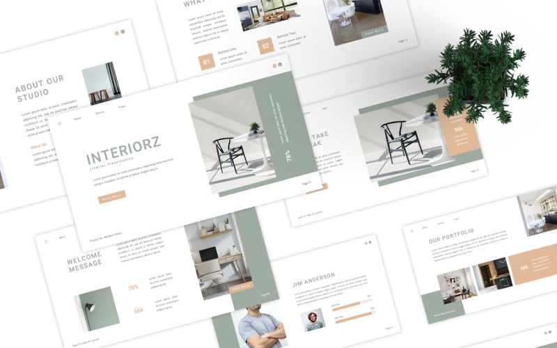 interiorz interior powerpoint template original