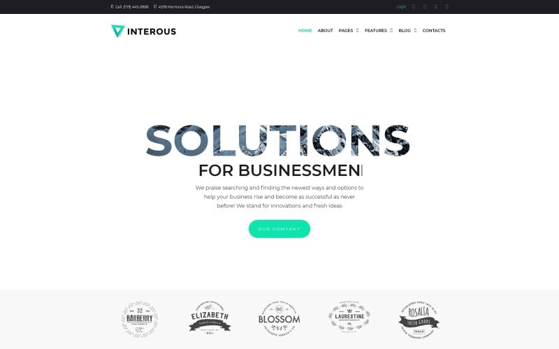interious business services wordpress theme original