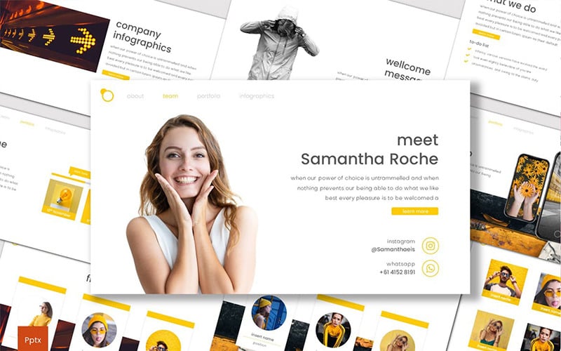 intersection powerpoint template original