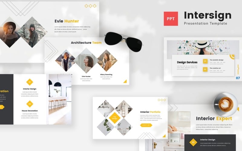 intersign interior powerpoint template original