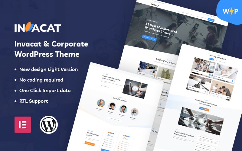 invacat corporate wordpress theme original