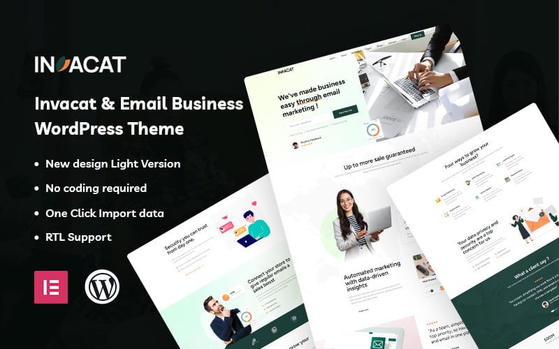 invacat email business wordpress theme original
