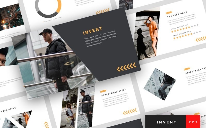 invent street fashion powerpoint template original
